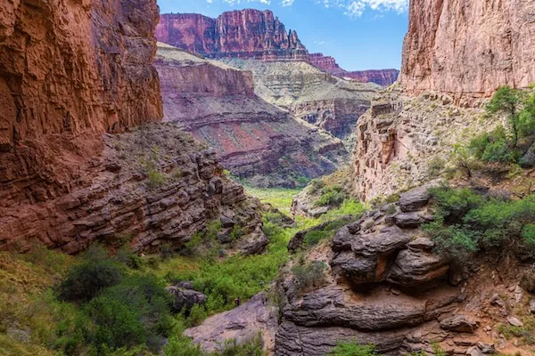 Wanderen am Bright Angel Trail im Grand Canyon