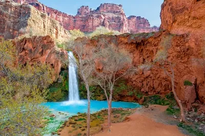 Wasserfall und Travertinbecken der Havasu Falls