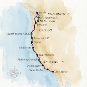 Pacific Coast Explorer – USA Rundreise W-1249