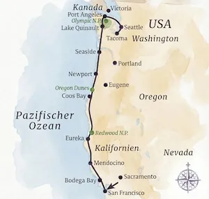 Die raue Pazifikküste des Nordwestens – USA Rundreise W-1264