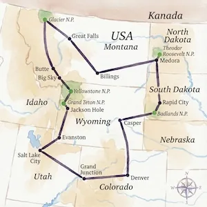 Die Rocky Mountains & die Weiten der Prärie – USA Rundreise W-1316