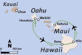 Exotisches Hawaii, Rundreise KEROLINA USA-Rundreisen