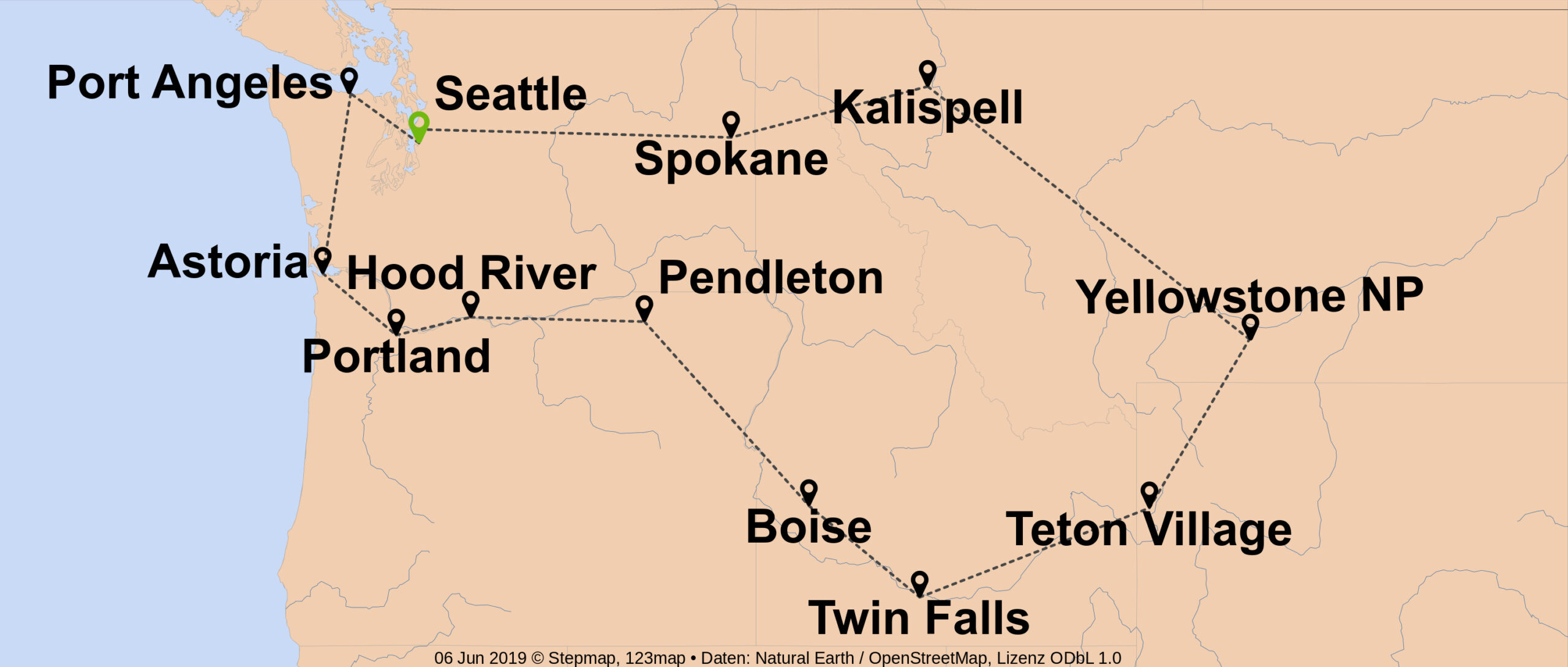 Durch den wilden Nordwesten - W-1323 - Seattle bis Seattle Nr. 4