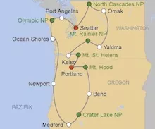 Oregon und Washington intensiv
