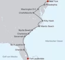 Atlantikküste von New York bis Florida