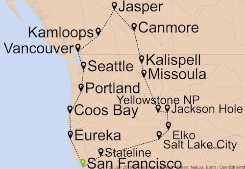 Der abwechslungsreiche USA/Kanada Westen
