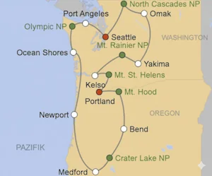 Oregon und Washington intensiv