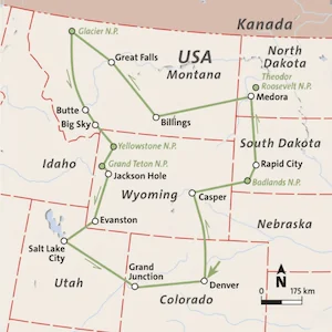 Die Rocky Mountains & die Weiten der Prärie