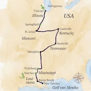 Entlang des Mississippi